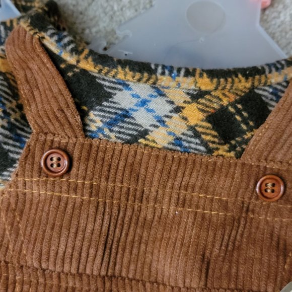 Pet Dress Dog or Cat Corduroy Brown xs ea. New w/ Tag! - Picture 5 of 8